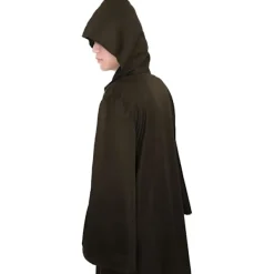 Svart kappa med huva för vuxna och barn, unisex vampyrkappa, Darth Vader-dräkt, halloweenkostym, häxkappa, jediklänning, lång kappa för halloween> Dräkter