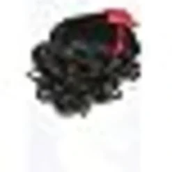 Svart kort bob + rosettaccessoarer prinsessperuk för flickor cosplay><noscript><img width=