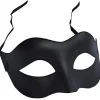 Svart matt klassisk venetiansk mask, maskerad, burlesk boll> Masker