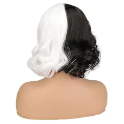 Svart och vit häxa Kuila peruk style1> Peruker