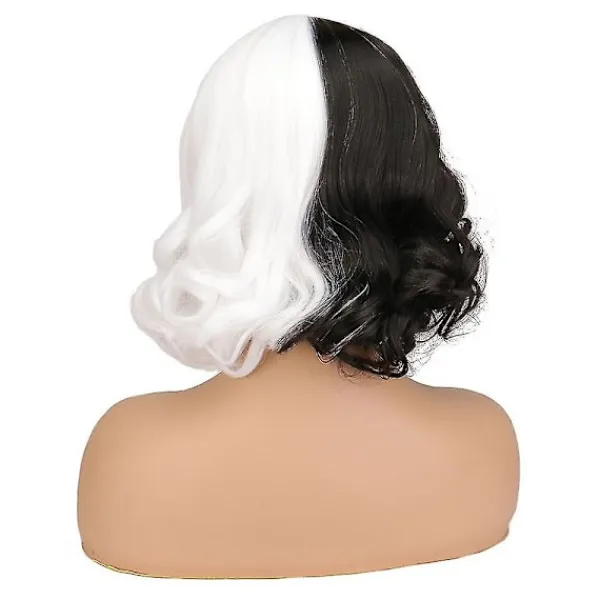 Svart och vit häxa Kuila peruk style1> Peruker