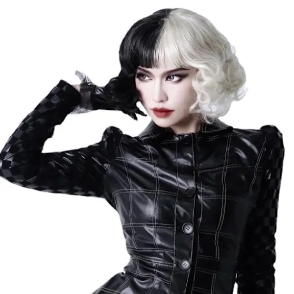 Svart och vit häxa Kuira COS peruk vibrato med varor Europa> Peruker