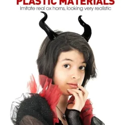 Svart Pannband Svart Pannband Svart Pannband Horn Pannband Halloween Ond Hårband Halloween Party Cosplay><noscript><img width=