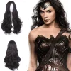 Svart peruk set för lockigt hår, festivalfest kan använda peruk set, bla> Peruker