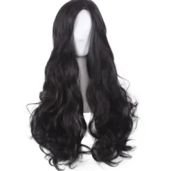 Svart perukset för lockigt hår, festivalfest kan använda perukset, bl><noscript><img width=