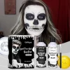 Svart Vit Ansiktsfärg, 60ml x 2 Stycken Ansikts- och Kroppsfärg, Halloween Sminkset med Sminkborste, Clown Zombie Vampyr Skelett SFX Smink för> Smink
