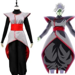 Svart Zamasu Sammanslagen Potara Fusion Cosplay Kostym Outfit Komplett Set S-xl WHBYV> Dräkter