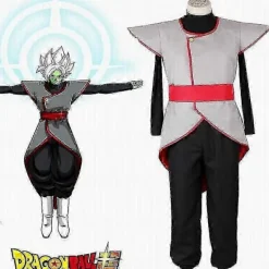 Svart Zamasu Sammanslagen Potara Fusion Cosplay Kostym Outfit Komplett Set S-xl WHBYV> Dräkter