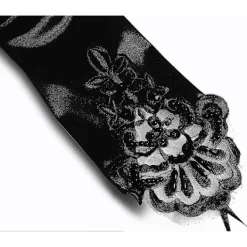 FMYSJ Svarta Handskar Långa Handskar 1920-tals Tillbehör Kostym Fingerlösa Handskar För Kvinnor Ryta 20-tals Tillbehör Klassisk Satin Armbåge (FMY)><noscript><img width=