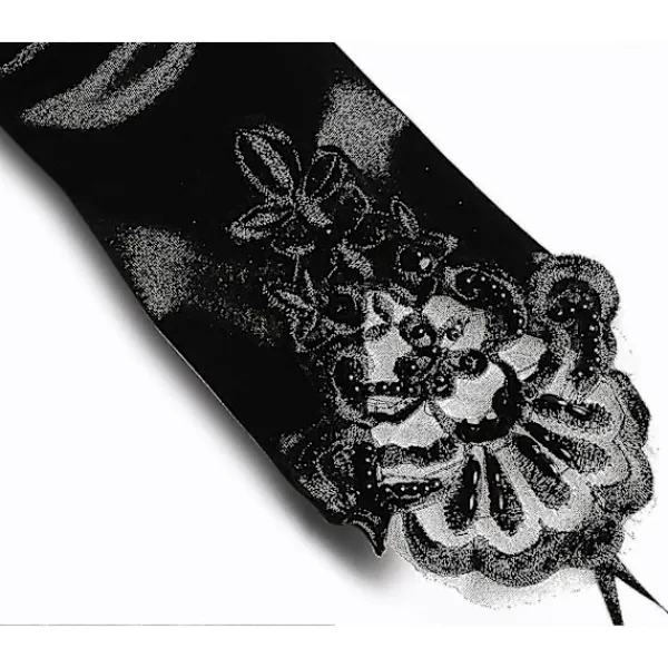 FMYSJ Svarta Handskar Långa Handskar 1920-tals Tillbehör Kostym Fingerlösa Handskar För Kvinnor Ryta 20-tals Tillbehör Klassisk Satin Armbåge (FMY)> Tillbehör