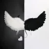 Svartvita Hot Sale 2 st söta fina festdemonängelvingar D> Tillbehör