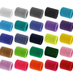 Svettabsorberande handduk handledsskydd, sport löpning basket handledsskydd, ventilerande bomulls sport handledsskydd> Smink