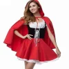 S-6xl Sexiga Kvinnor Rödluvan Kostymer Vuxen Anime Cosplay Fantasy Spel Uniformer Halloween Party Maskeradklänning (6XL)> Dräkter