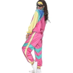 80-/90-tal Retro träningsoverall, Shell Suit Festklänning Kostym -b M><noscript><img width=