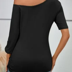 80-tals & 90-tals outfit för kvinnor, T-shirt, benvärmare, klänning, örhängen, armband, handskar Svart S Svart S><noscript><img width=