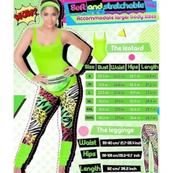 80-tals Aerobics Set med Dräkt & Benvärmare - 7 Delars Zebra Tryck Fitness Kollektion[JUN] Medium> Dräkter