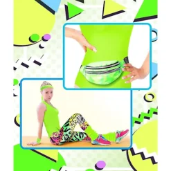 80-tals Aerobics Set med Dräkt & Benvärmare - 7 Delars Zebra Tryck Fitness Kollektion[JUN] Medium><noscript><img width=