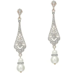 1920-tals Flapper Accessoarer Gatsby Kostym Accessoar Set 20-tals Flapper Pannband Pärlhalsband Örhängen Handskar för Kvinnor><noscript><img width=