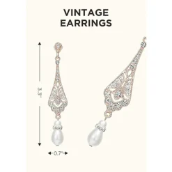 1920-tals Flapper Tillbehör Gatsby Kostym Tillbehör Set 20-tals Flapper Pannband Pärlhalsband Handskar Plasthållare><noscript><img width=