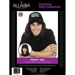 80-tals heavy metal rock peruk med hatt kostymset. Herrkläder W><noscript><img width=