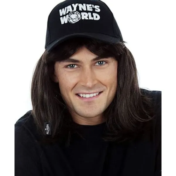 80-tals heavy metal rockperuk med hatt-kostymset. Herrkläder W> Peruker