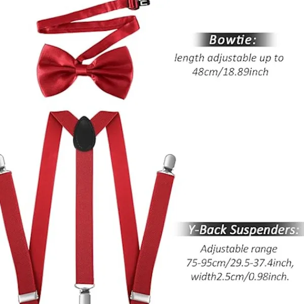 Holocky 1920-tals Herr Gatsby 8-delad Tillbehörssats Hatt Suspender Fluga> Tillbehör