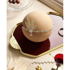 1920-tals kostymtillbehör Maskeradpannband Kristall Flapperpannband Gatsby 1920-tals konstpannband Inspirerad lövkrona Pärla> Huvudbonader