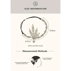 1920-tals kostymtillbehör Maskeradpannband Kristall Flapperpannband Gatsby 1920-tals konstpannband Inspirerad lövkrona Pärla><noscript><img width=