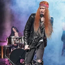 FMYSJ 1980-tals Metal Rocker Rockstar Rock N Roll Kostym 70-tal 80-tal Festtillbehör Set Hårband Tatuering Manschetter Handskar Punk Armband (FMY) | Fyndiq><noscript><img width=