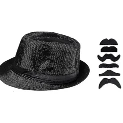 1920-tals set för män med hatt Vintage -stil watch Carnival Maskerad Festrekvisita> Tillbehör