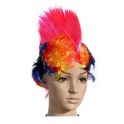 80-tals Street Punk Peruk, Mohawk, Flerfärgad><noscript><img width=