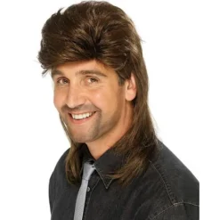 80-talsperuk - SMIFFY'S - Brun Jason - För män och barn - Brun - One Size ebrun Unik storlek> Peruker