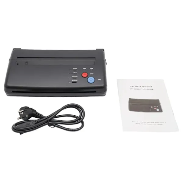 OEM Tattoo Transfer Stencil Printer, 21 cm skanningsbredd, lätt och bärbar,svart> Smink