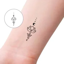 tatueringsset, 5 ark, hals, små bohemiska ansikten, falska tatueringsklistermärken, spets tribaltatueringar> Smink