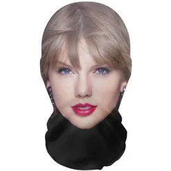 ATELA Taylor Swift Cosplay Mask med D-utskrift，Människoansikte Cosplay Halloween Parodi Party Crossdressing Huvudduk> Masker