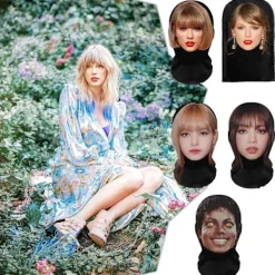 Taylor Swift 3D Mask Lisa 3D-Printad Rolig Huvtröja Ansikte Show Parodi Knepig Balaclava><noscript><img width=