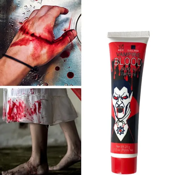 Teaterblod / Fake blod 28 ml – Perfekt för Halloween och Maskerad> Smink