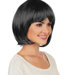 tectake Peruk Kort Sida Svart Svart> Peruker