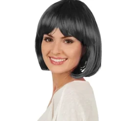 tectake Peruk Kort Sida Svart Svart><noscript><img width=
