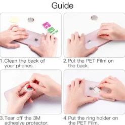 Telefonringhållare, Ultratunn 360° Roterande Fingergrepp Ringhållare Kompatibel med Magnetisk Bilhållare för iPhone Samsung Galaxy (Roséguld)-FA-><noscript><img width=