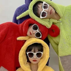 Teletubbies vuxen jumpsuit onepiece pyjamas onepiece män och kvinnor unisex par hemkläder gul-Xin XL XL><noscript><img width=