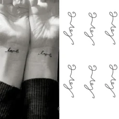 Temporary Tattoo Sticker For Men Women Waterproof Removable Body Art Stickers> Smink