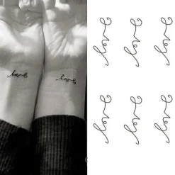 Temporary Tattoo Sticker For Men Women Waterproof Removable Body Art Stickers><noscript><img width=