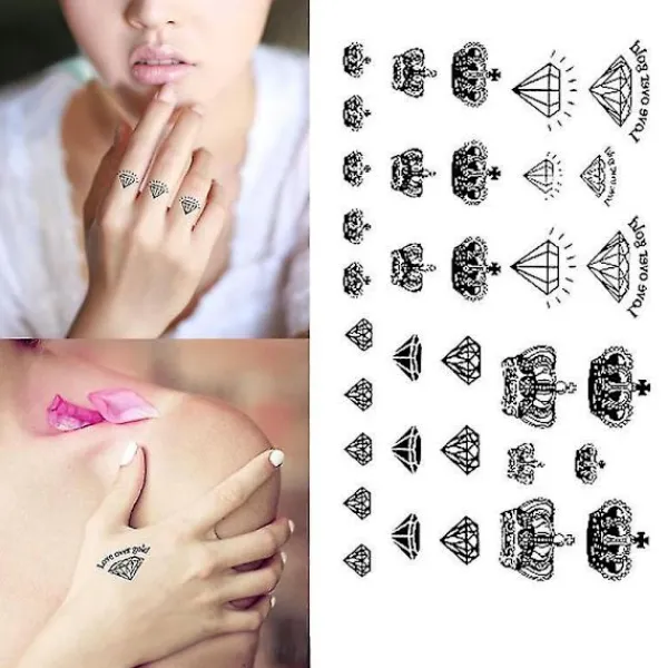 Temporary Tattoo Sticker For Men Women Waterproof Removable Body Art Stickers> Smink