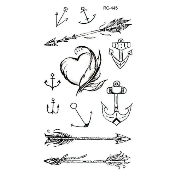Temporary Tattoo Sticker For Men Women Waterproof Removable Body Art Stickers> Smink