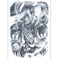 Megabilligt Temporär Tatuering Ryggtavla Warrior> Smink