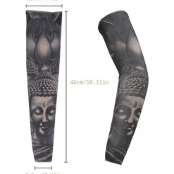 Temporära falska slip-on tatuering armärmar cykling basket solskyddsärmar för män och kvinnor, 5-pack> Smink