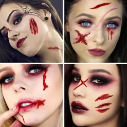 INF Temporära tatueringar för Halloween 10 ark> Smink