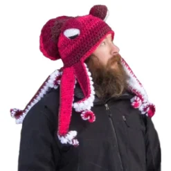 Tentakelhatt Handvävd bläckfiskhatt Jul Halloween Cosplay Purple Z X> Huvudbonader