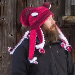 Tentakelhatt Handvävd bläckfiskhatt Jul Halloween Cosplay Purple><noscript><img width=